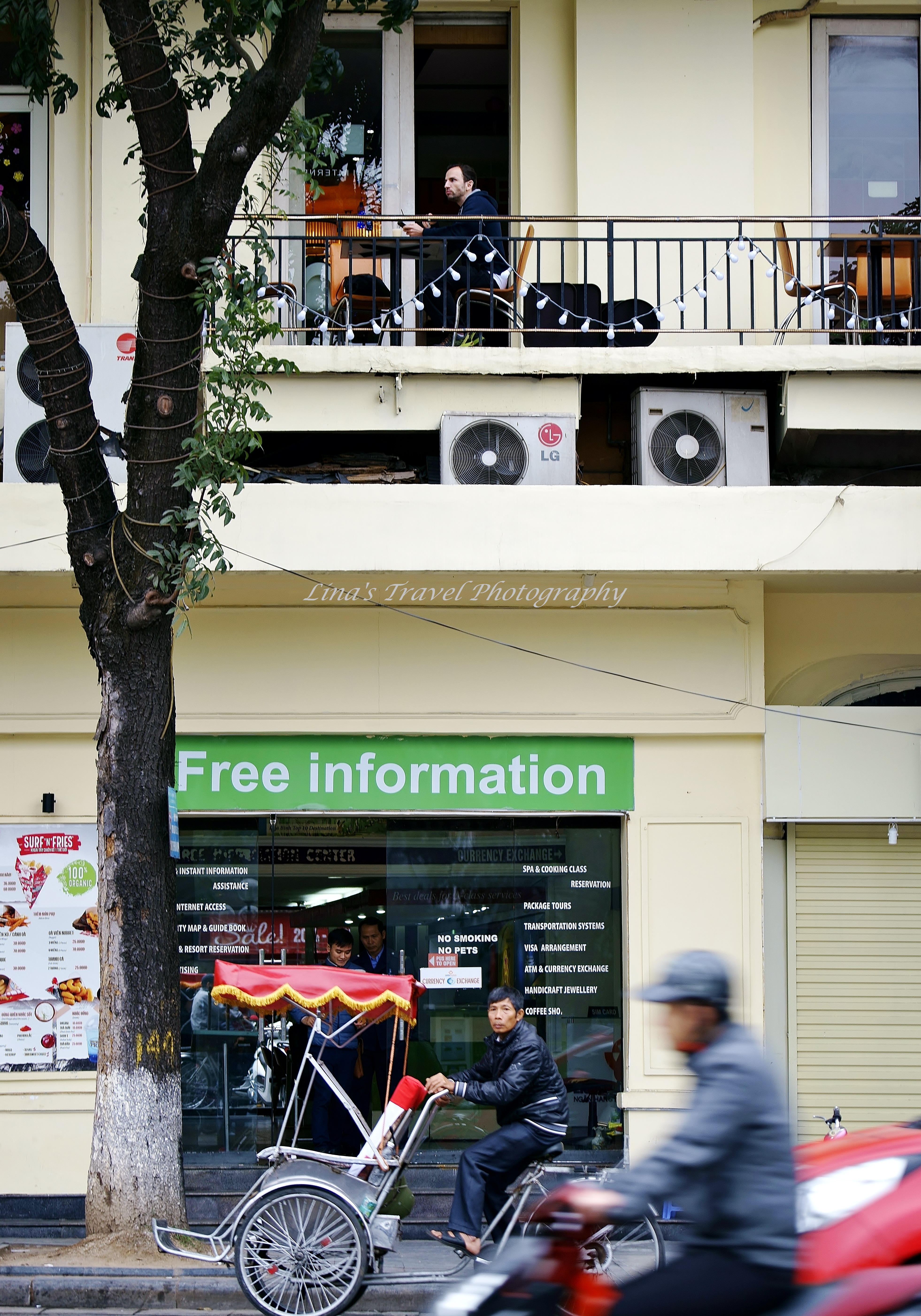 Street life with French influence, Hanoi, Vietnam
