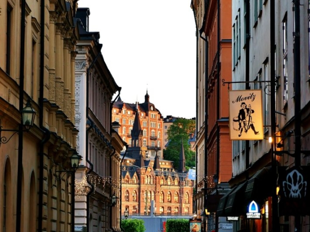 The Old Town with Mariaberget in the background, Stockholm, Sweden