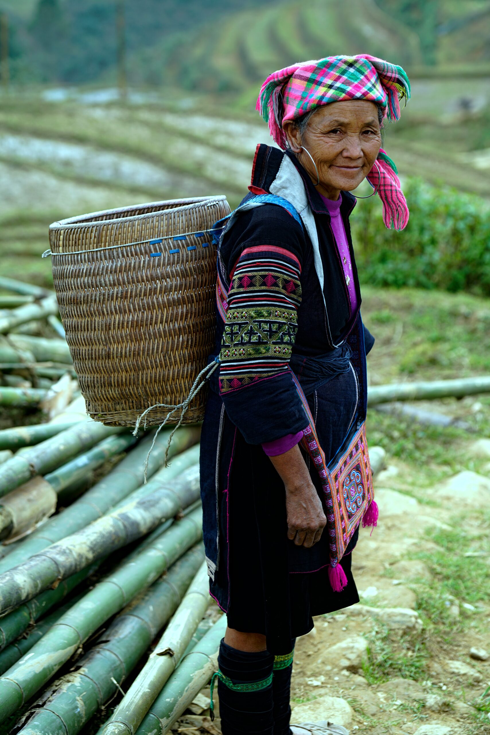 Black Hmong women, ethnic people group, Y Linh Ho Village, Sapa, Lai Cai, Vietnam