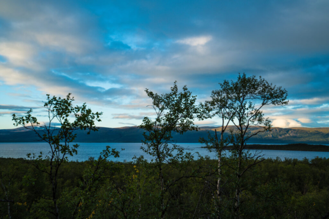 Torneträsk in sunset, Abisco, Lappland, Norrbotten, Sweden