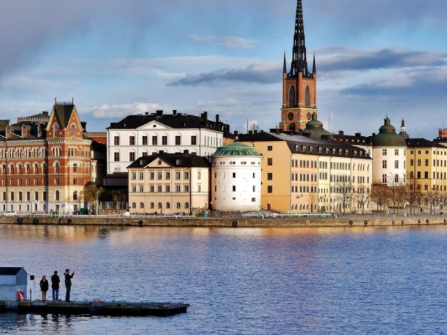 Riddarholmen (The Knight's Islet) in sunset, Stockholm, Sweden