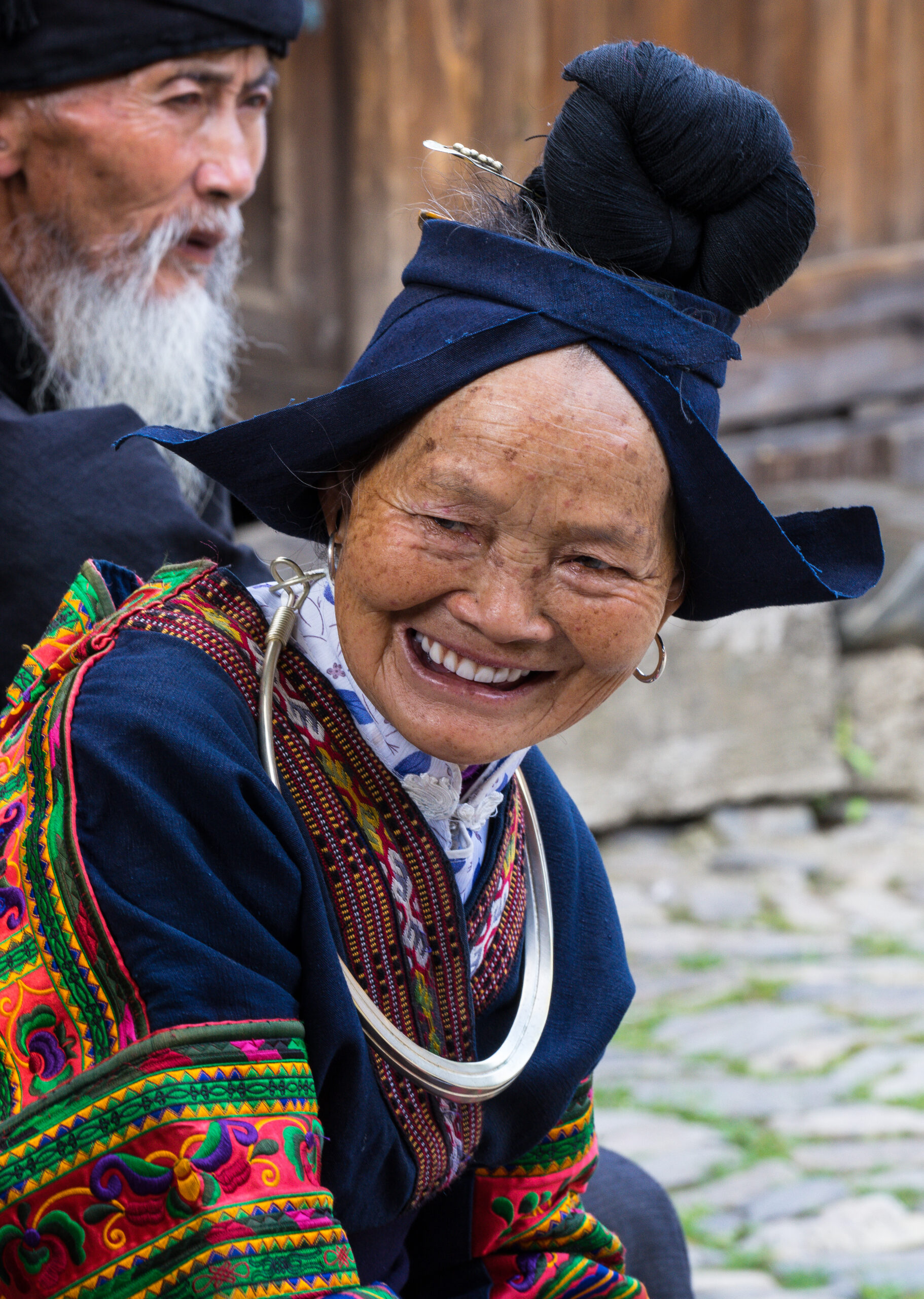 Smile from Langde Upper Village of Miao ethnic people, Guizhou, China