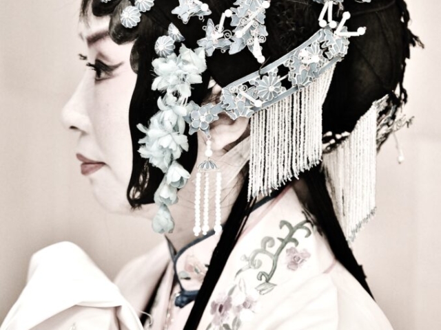 Face of a Kunqu actor, a kind of Chinese musical drama